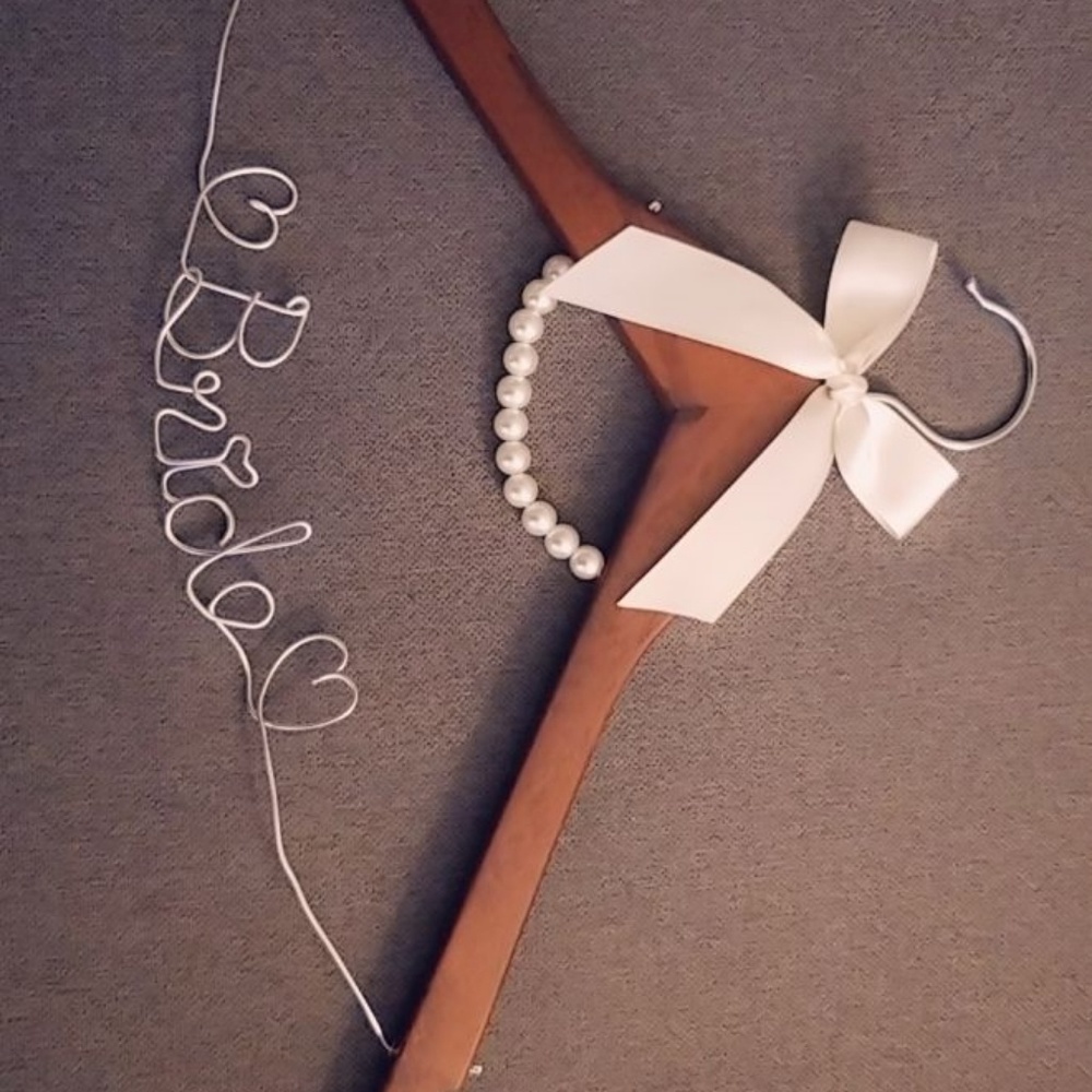 Bride Wood & Wire Dress Hanger